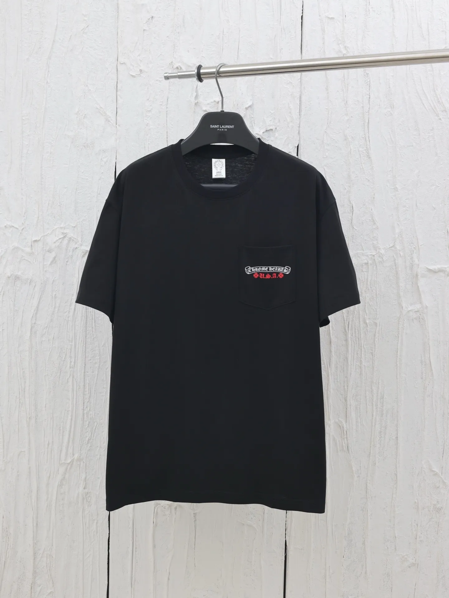 🅿️290 Chrome hearts*/Chrome Hearts 25 new flag rolled short-sleeved T-shirt. The fabric is made of 26 weave 200 grams of cotton. The printing uses a variety of printing techniques. Customized accessories Size: S/M/L